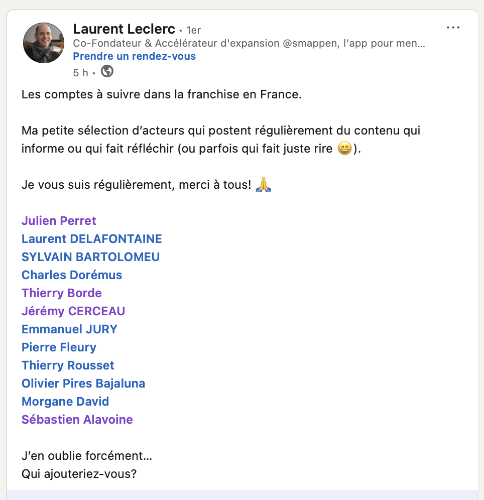 Sébastien Alavoine top comptes